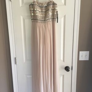 BNWT strapless blush prom or gala dress